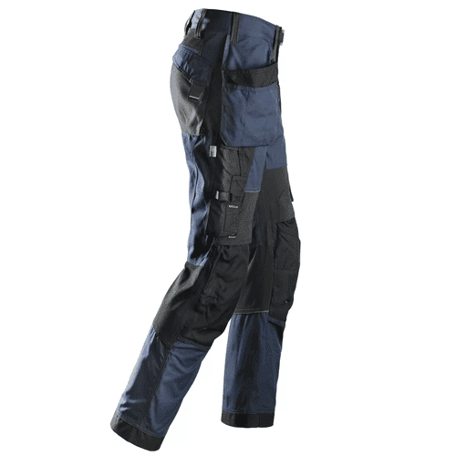 Snickers work trousers+ FlexiWork 6902 - navy/black detail 4