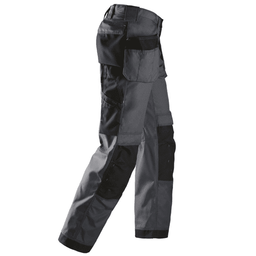 Snickers work trousers Rip-Stop 3213, steel grey/black detail 4