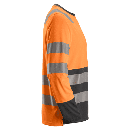Snickers AllroundWork High Visibilty longsleeve 2433 - orange detail 4