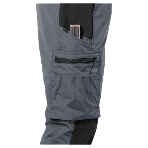 Fristads work trousers Stretch 2700 PLW - grey/black detail 3