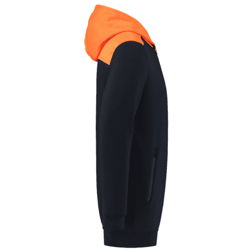 Tricorp sweater High Vis met capuchon - ink-fluor orange detail 4