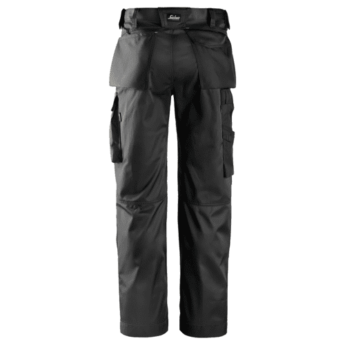 Snickers work trousers DuraTwill 3312 - black/black detail 4