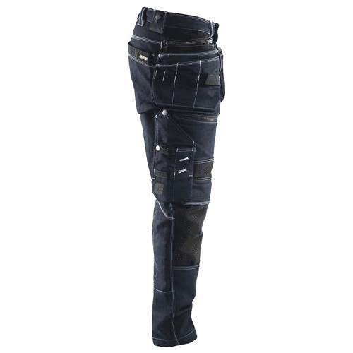 Blåkläder work trousers 1990 - navy blue/black detail 4