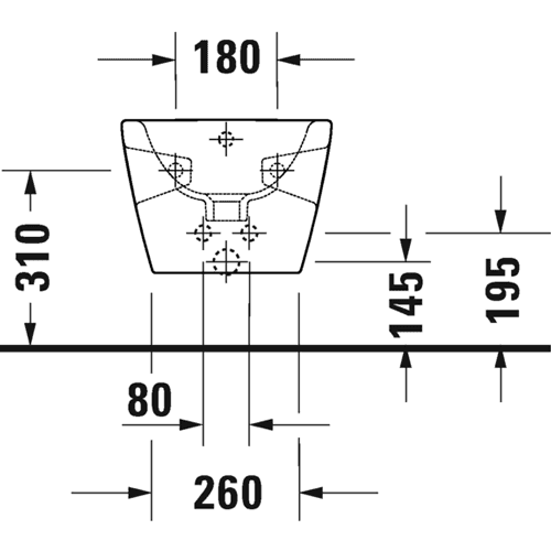 Duravit D-Neo wall-mounted bidet 229515 detail 4