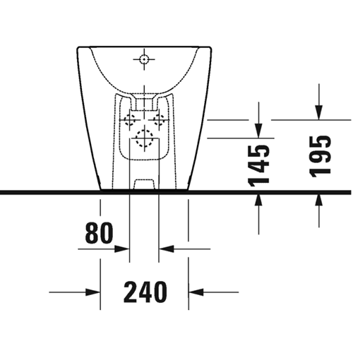 Duravit D-Neo floor-standing bidet 229410 detail 4