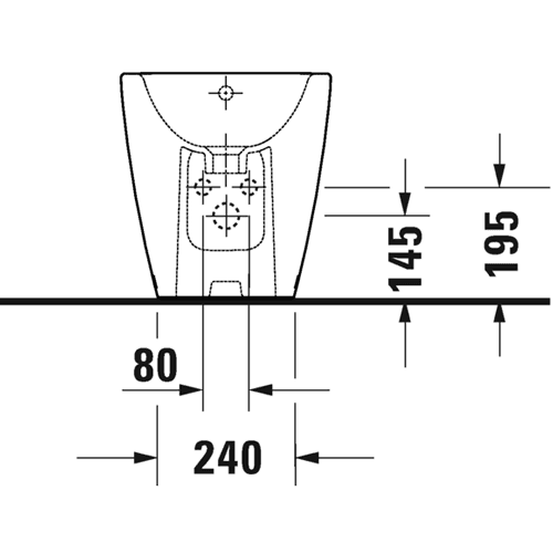 Duravit D-Neo floor-standing bidet 229510 detail 4
