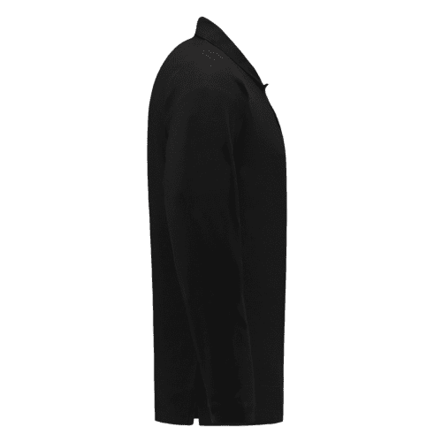 Tricorp polo shirt 100% cotton long sleeves - black detail 4