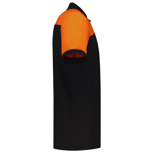 Tricorp polo shirt Bicolor seams - black/orange detail 4