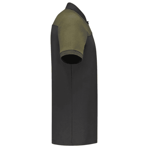 Tricorp poloshirt Bicolor naden - dark grey/army detail 4