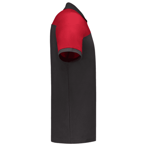 Tricorp poloshirt Bicolor naden - dark grey/red detail 4