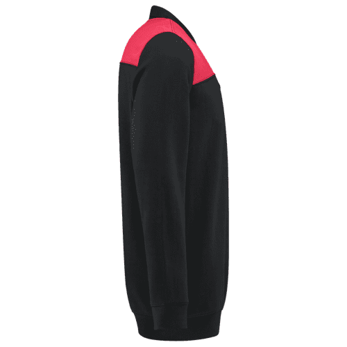 Tricorp polo sweater Bicolor seams - black/red detail 4