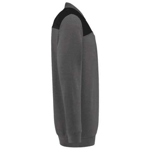 Tricorp polosweater Bicolor naden - dark grey/black detail 4