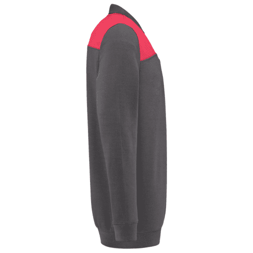 Tricorp polo sweater Bicolor seams - dark grey/red detail 4