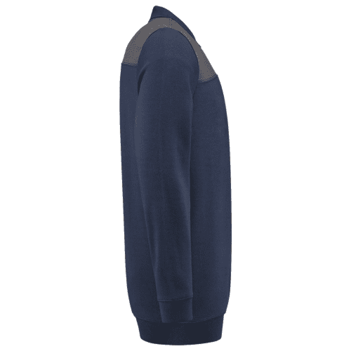 Tricorp polo sweater Bicolor seams - ink/dark grey detail 4
