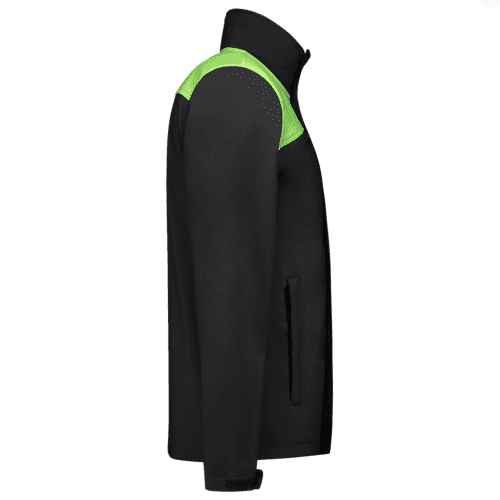 Tricorp softshell jacket Bicolor seams - black/lime detail 4