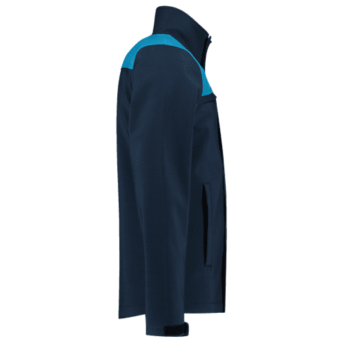 Tricorp softshell jacket Bicolor seams - ink/turquoise detail 4
